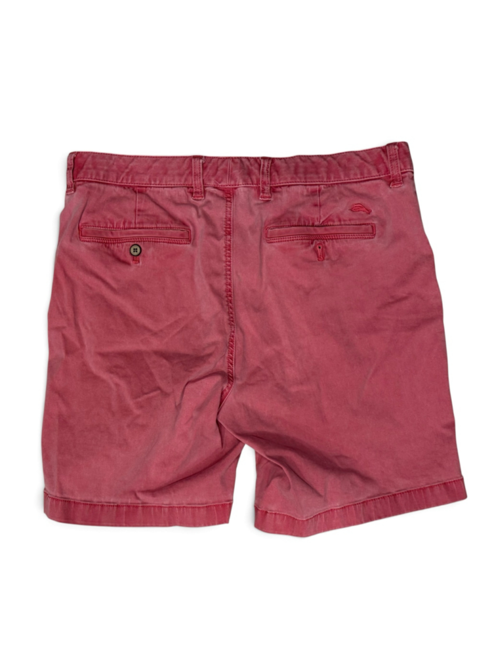 Tommy Bahama Men’s Shorts Size 34 Coral Red Washed Chino Casual Flat Front - Picture 4 of 5